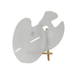 Paleta de Pintura en Acrílico Blanco (Modelos Óvalo y Ergonómico)